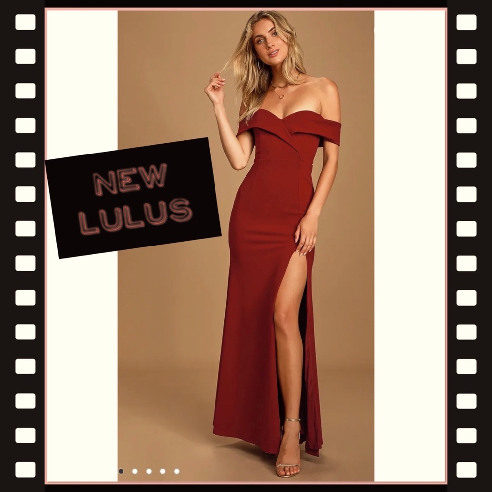 Lulus Crimson Red / Maroon Formal prom bridesmaid Small